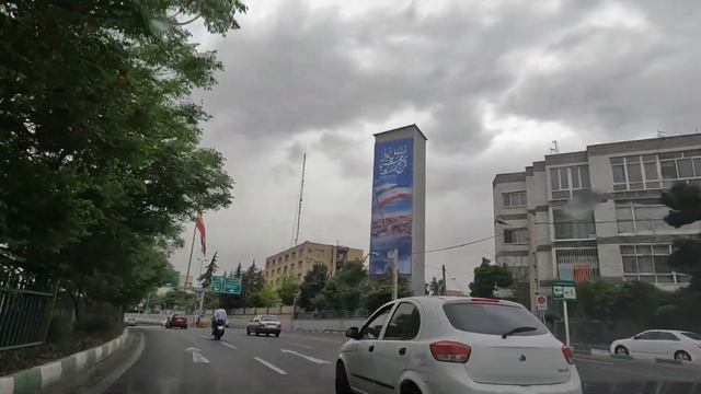 Spring rain - driving in the center and west of Tehran باران بهاری تهران смотреть онлайн