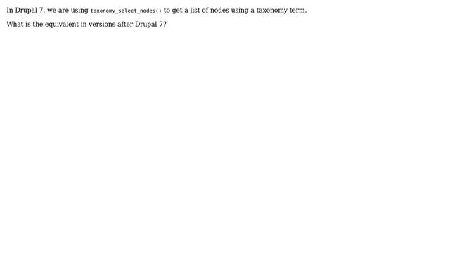 Drupal: How do I get the node ID from the taxonomy term ID? смотреть онлайн