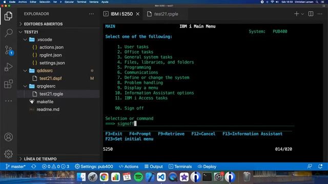 Coding in RPG (IBM i/AS400). Using ON CASCADE DELETE in SQL. смотреть онлайн