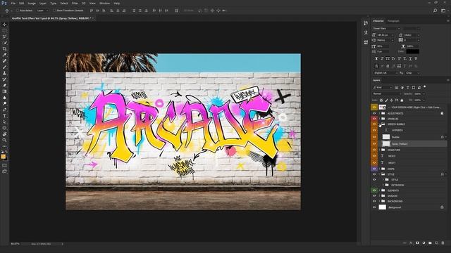 Graffiti Photoshop Text Effect смотреть онлайн