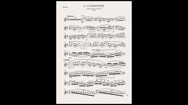 Cecile Chaminade concerto for flute&orchestra op107 long demo with metronome смотреть онлайн