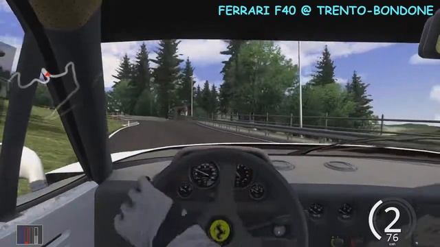 ASSETTO CORSA - FERRARI F40 @ TRENTO-BONDONE + SHIFTER - 60 FPS смотреть онлайн