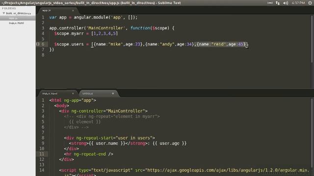 AngularJS Tutorial | ngRepeat смотреть онлайн