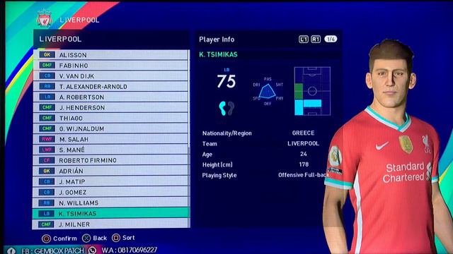 Liverpool - Players Faces & Ratings - PES 2021 PS3 Gembox Patch смотреть онлайн