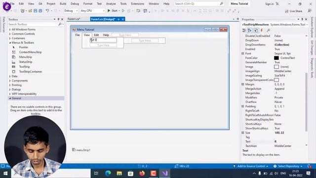 How to Implement Menu Strip in Visual Studio C# Dot Net Framework tutorial in Hindi | menu strip c# смотреть онлайн