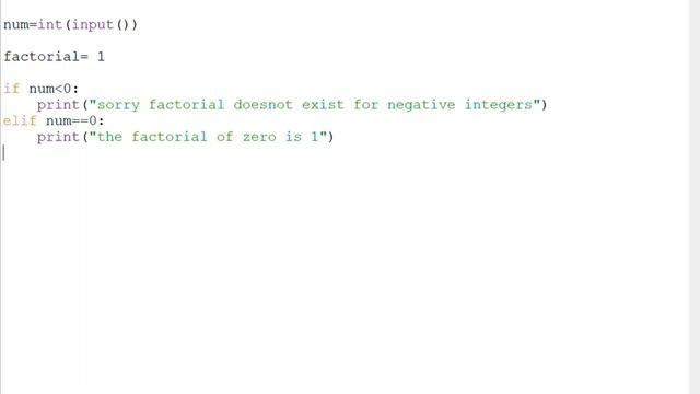 Python code for Factorial of a Number смотреть онлайн