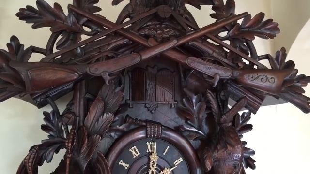 Rare 5" Antique Hunter Cuckoo Clock Video Short Version смотреть онлайн