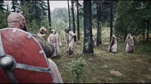 Батальные сцены в кино Дружина 2015  Бой дружины с воинами язычниками в лесу
