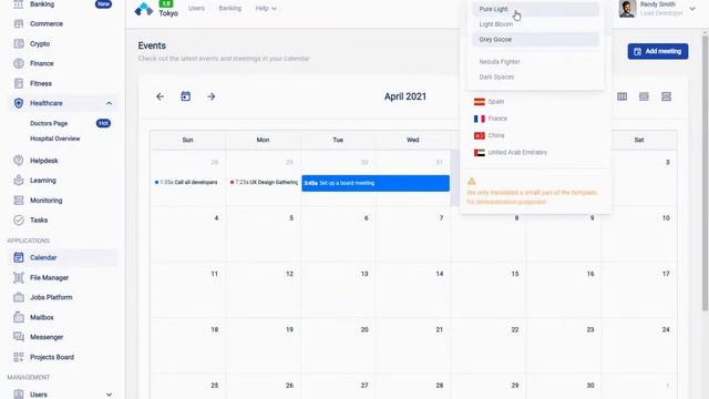 Tokyo React Admin Dashboard смотреть онлайн