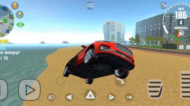 Игра с другом,кто больше залетит на крыши домов CAR SIMULATOR 2! смотреть онлайн