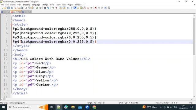 Define Colors With RGBA Values in CSS смотреть онлайн