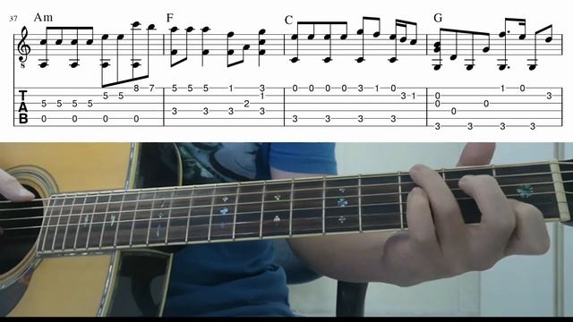 Faded (Alan Walker) - Easy Fingerstyle Guitar Playthrough Tutorial Lesson With Tabs смотреть онлайн