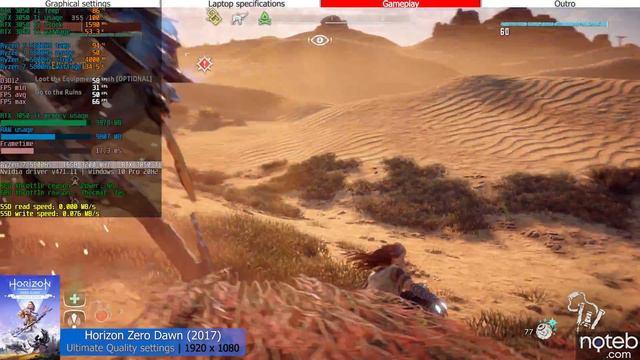 ASUS Zephyrus G14 GA401QE - Horizon Zero Dawn Gameplay Benchmark (5800HS, RTX 3050 Ti) смотреть онлайн