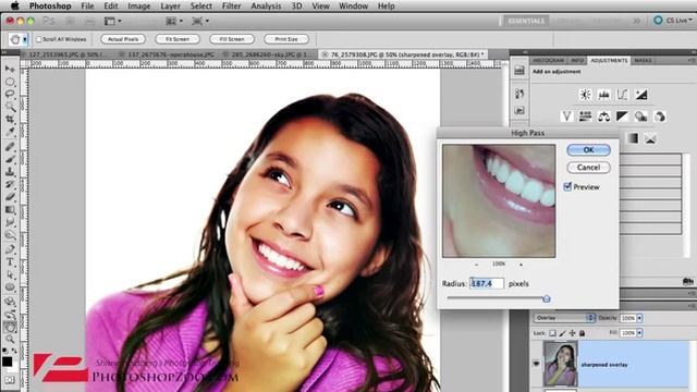 Photoshop CS5 - Sharpening with High Pass смотреть онлайн