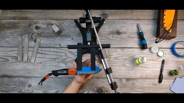 Заточка ножа из стали PGK работа Василия Рубцова. LXP S-22 смотреть онлайн