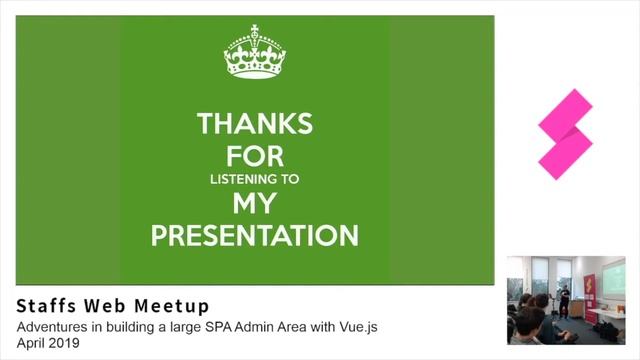 Staffs Web Meetup - April 2019 - Building a large SPA with Vue & Internet of (art) Things смотреть онлайн