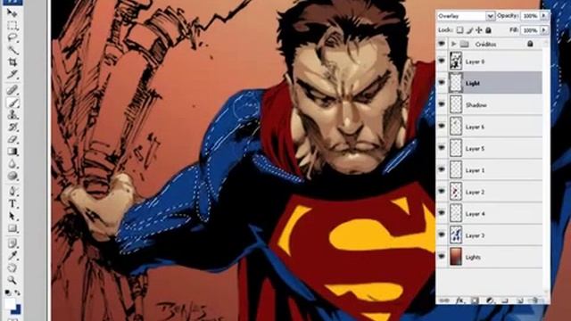 Photoshop Tutorial - как раскрасить героя комикса смотреть онлайн