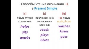 4 класс. Present Simple Tense. Английский язык