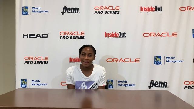 Coco Gauff Interview- 2019 Oracle Pro Series Dallas Exhibition смотреть онлайн