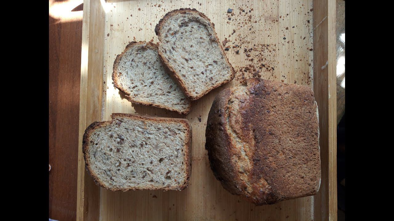 Ржаной хлеб  с семенами льна на замоченном черством хлебе