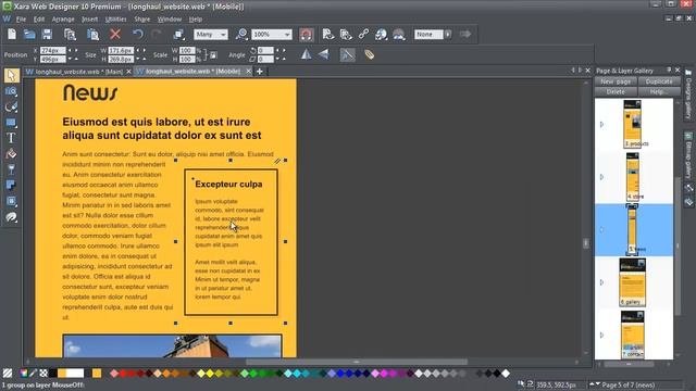 Creating a Mobile Variant in Xara Web Designer Premium or Designer Pro - Part 1 смотреть онлайн