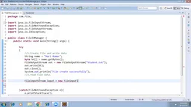 Core java File handling смотреть онлайн