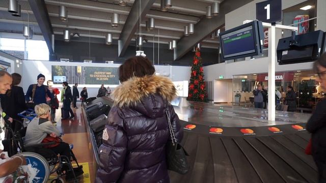 Sweden,  Stockholm, Arlanda Airport Terminal 2, Walk From Airplane To Bus Stop