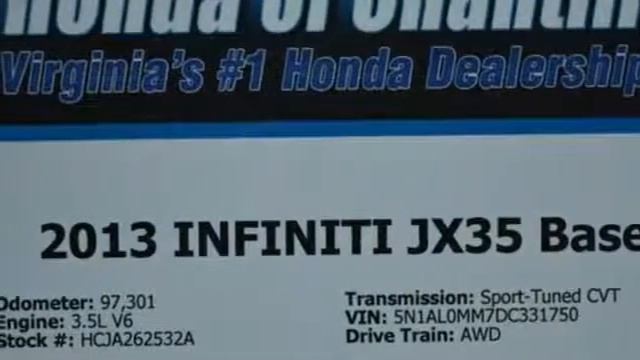 Used 2013 INFINITI JX35 Washington DC MD Chantilly, DC #HCJA262532A - SOLD смотреть онлайн