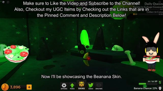 NEW CODE for the BEAN BANANA SKIN in BANANA EATS! (Beanana Skin) [ROBLOX] смотреть онлайн