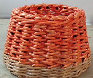 МК. Японское послойное плетение из бумажной лозы. #300