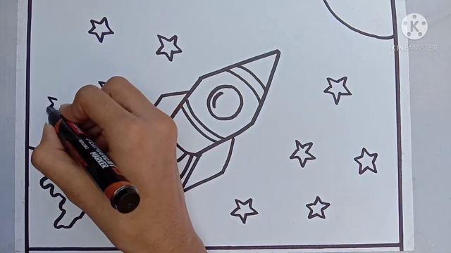 Rocket drawing | how to draw Rocket | step by step | easy way to draw | by ART & CRAFT смотреть онлайн