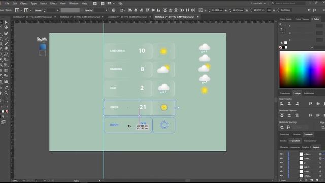 Illustrator Weather forecast in Adobe Illustrator CC Tutorial смотреть онлайн