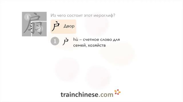Как пишется 扇 (shàn) – обмахивать — порядок черт, ключ, примеры и произношение смотреть онлайн