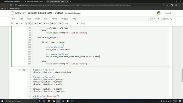 Circular Linked List in Python | Part Two смотреть онлайн
