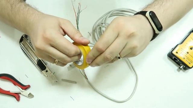 Как соединить порванный кабель витую пару для интернета без инструмента смотреть онлайн