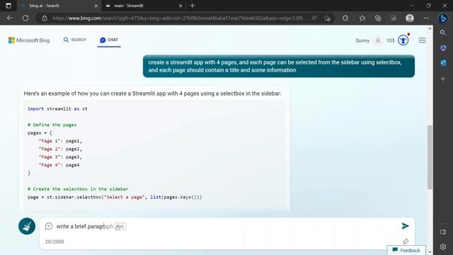 04 Create a multipage Streamlit app using @Microsoft Bing chat | @OpenAI DALL-E API смотреть онлайн