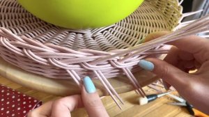 Загибка коса из трубочек 30см без лески