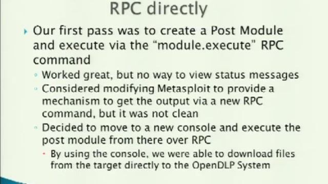 DEFCON 20 Post-Exploitation Nirvana Launching OpenDLP Agents over Meterpreter Sessions смотреть онлайн