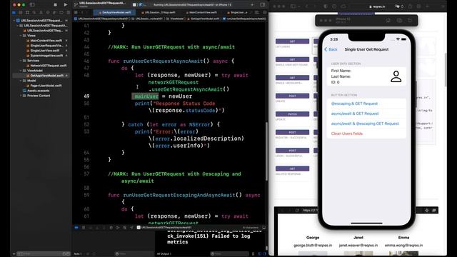 GET Request & SwiftUI & Go (Golang) Server. @escaping & async/await (Xcode 13.3, Swift 5.6) смотреть онлайн