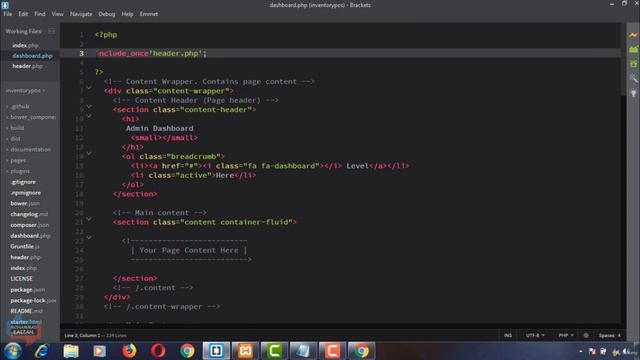 39 || Configure header footer file in dashboard ||Point of sale system in PHP || PHP 8 || #code смотреть онлайн