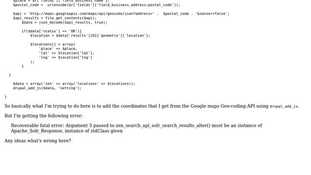 Drupal: How to properly alter response from Solr Search Module? смотреть онлайн