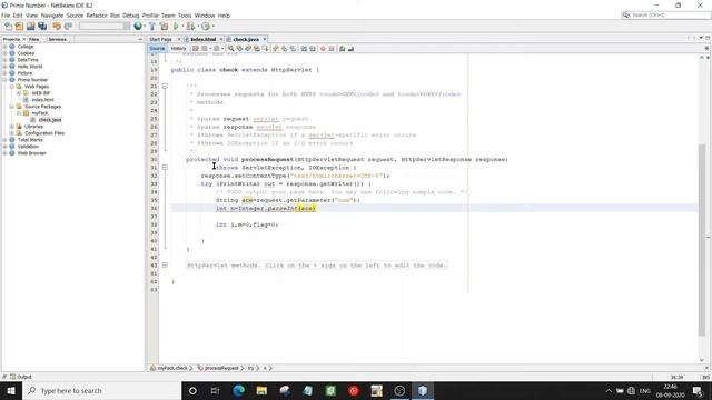 Servlet Program to Check whether the given number is Prime or not || Netbeans || Enterprise Java смотреть онлайн