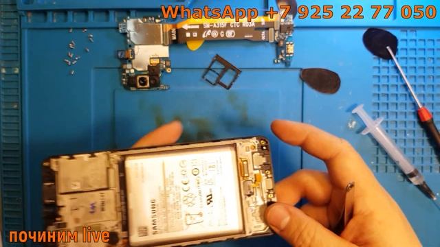 Samsung a31 замена дисплея смотреть онлайн