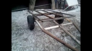 самосвальный прицеп для мотоблока своими руками часть 1