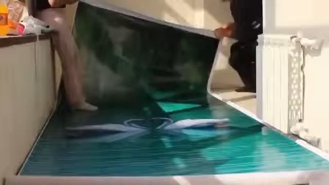 Как делают наливные полы с рисунком от ООО "Будэнерго" смотреть онлайн