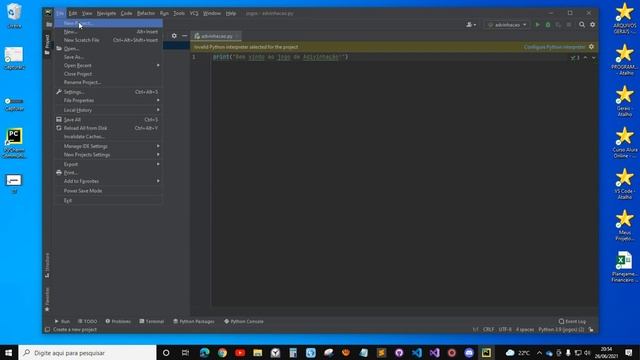 PyCharm - Corrigindo o erro "CreateProcess error=2, O sistema não pode encontrar o arquivo" смотреть онлайн