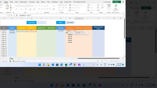 Automated Employee Timesheet Template in Excel смотреть онлайн