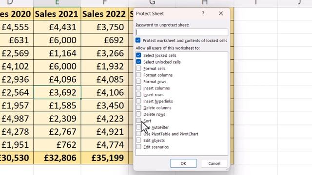 How to Protect Worksheet and Lock Formula Cells in Excel With Password | Allow Sorting and Filterin смотреть онлайн