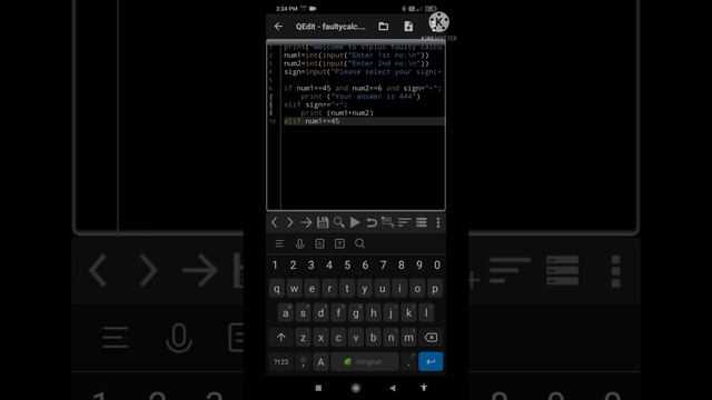 How to Create faulty calculator using Python Programming in Android Device смотреть онлайн