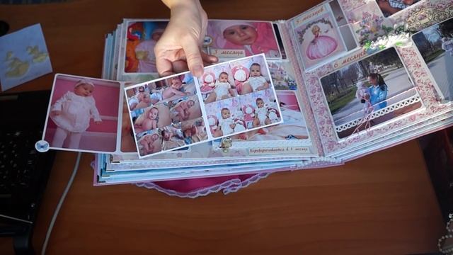 Скрапбукинг. Детский фотоальбом первого года жизни Настеньки